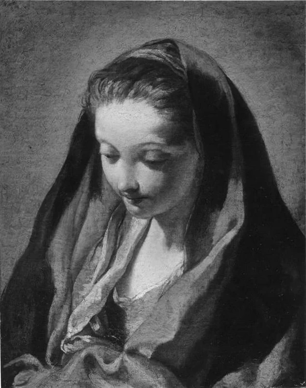  284-Giambattista Pittoni-Testa di Madonna - Berlino, Gemäldegalerie 